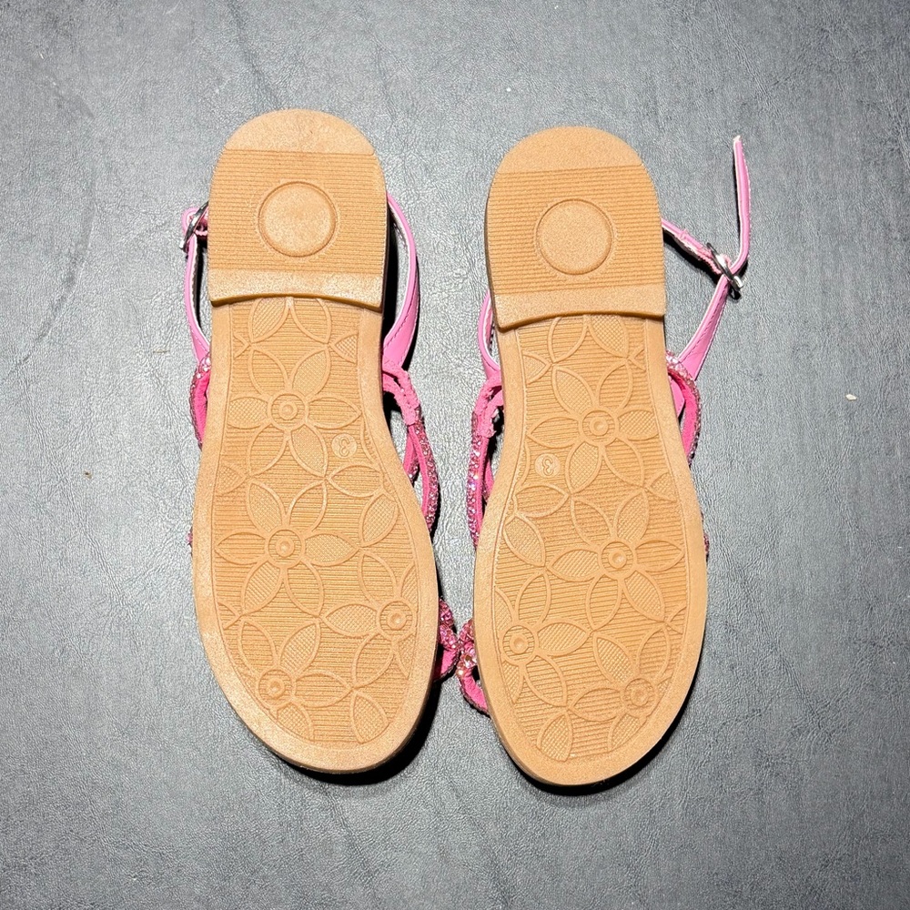 Girls Size 3 Sonoma Pink Rhinestone Slides Brand New - Picture 5 of 5